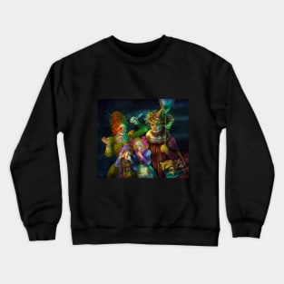 Scary Clowns Family Portrait Crewneck Sweatshirt